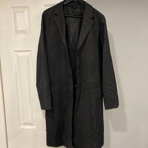 J.Crew Destination Topcoat in Grey Water Repellent Italian Wool [36R]